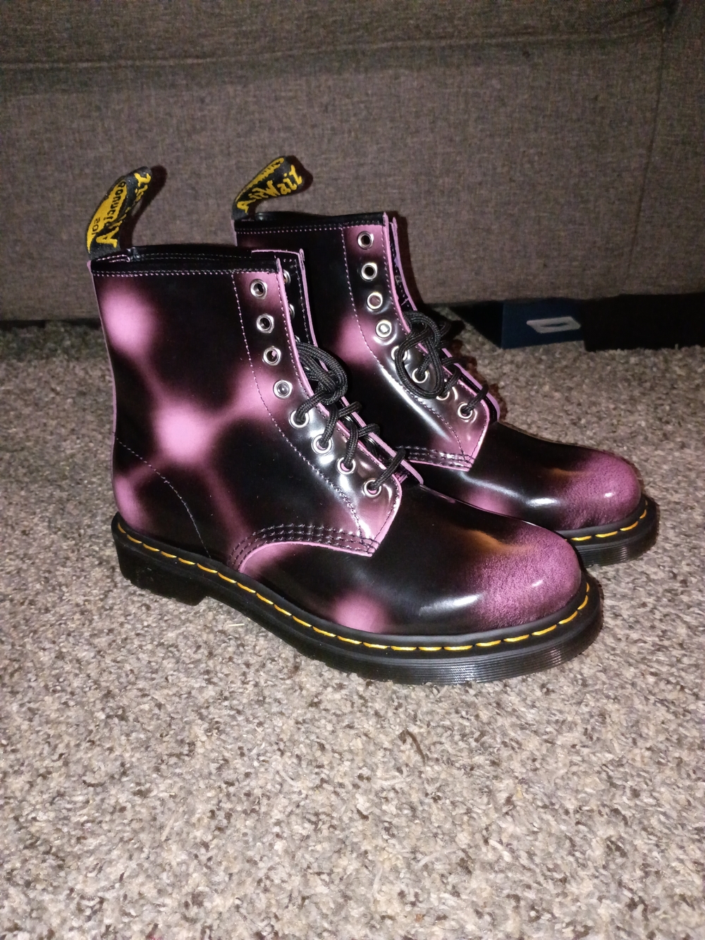 Dr. Martens Black and Pink Fade